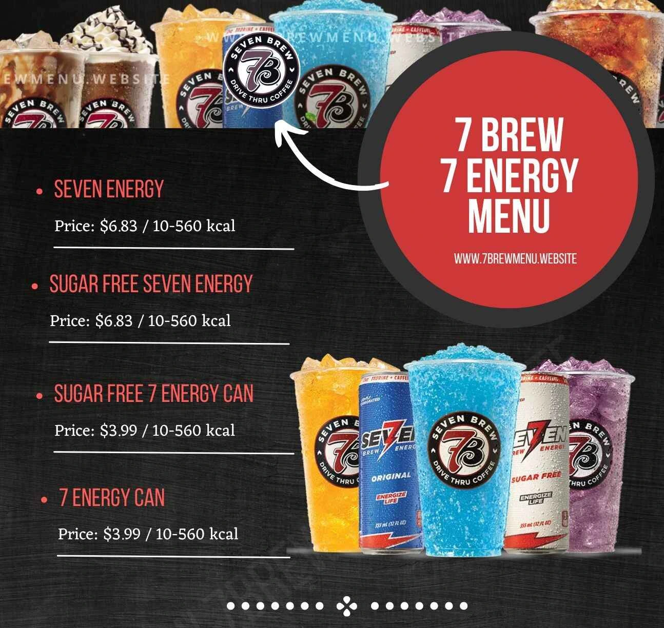 7 brew 7energy Menu Price