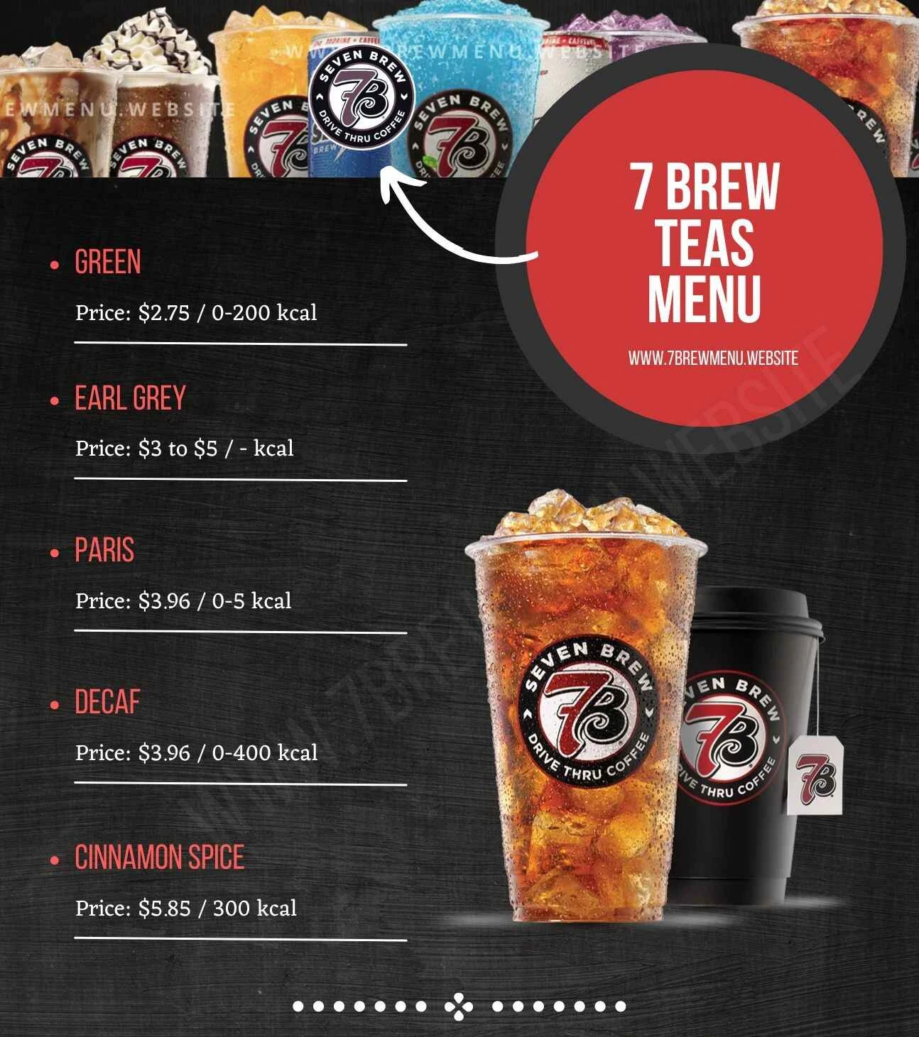 7brew Teas Menu Price